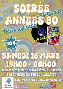 Lire la suite à propos de l’article Soirée des années 80
